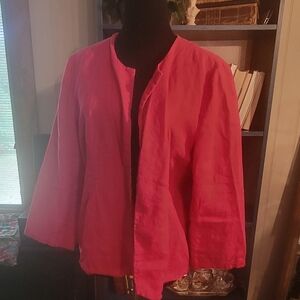 Hot pink XL open jacket 3/4 sleeves